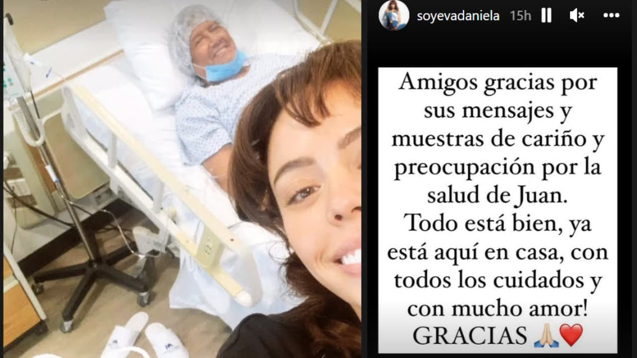 La actriz Eva Daniela fue quien dio algunos detalles sobre la salud de Juan Osorio.
