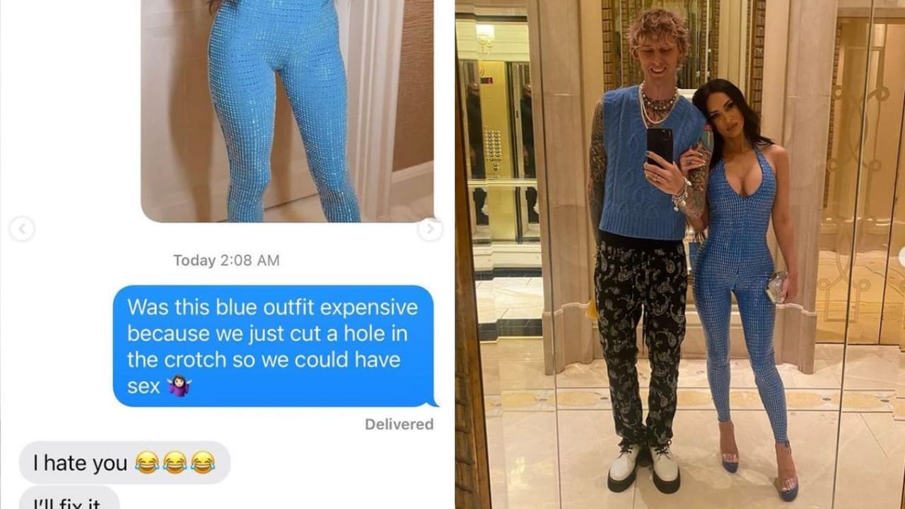 Los mensajes de Megan Fox y su estilista sobre el hoyo que le hizo a su jumpsuit.