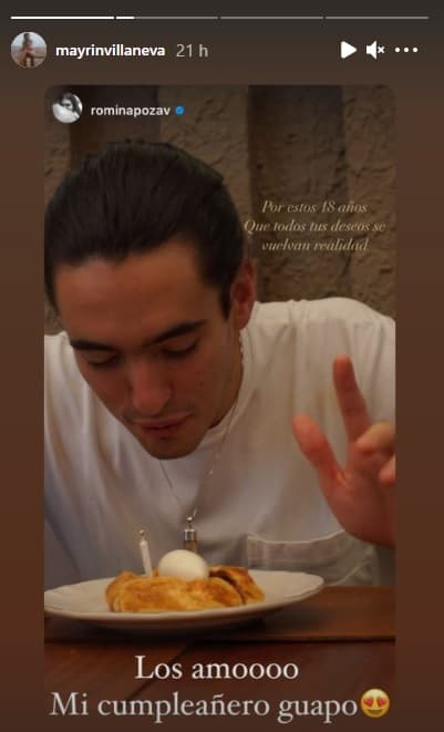 Su hermana, la modelo Romina Poza también compartió con sus más de 200 mil seguidores el momento en que el 
<b>actor de Vencer El Pasado</b> sopló la tradicional vela en una rebanada de postre.