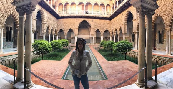 Una imagen desde el palacio Real Alcazar de Sevilla.