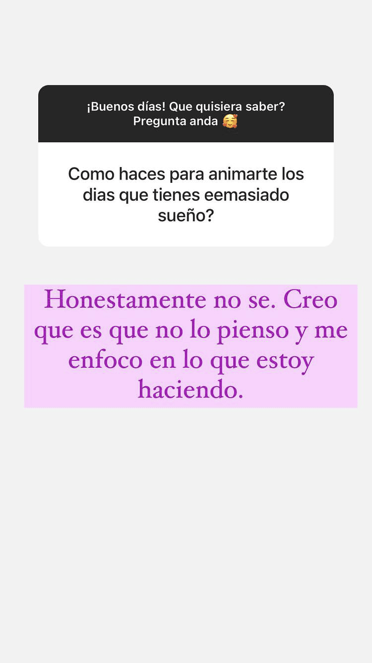 Pero a pesar de eso, la exreina de Nuestra Belleza Latina saca fuerzas para cumplir con todas las que tiene qué hacer, siempre agradecida por las bendiciones recibidas.