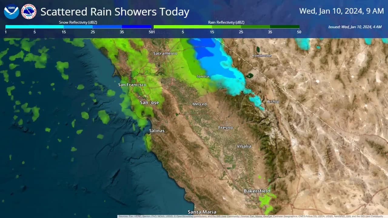 Hora por hora: lluvias en la Bahía, Sacramento y el Valle Central ocasionadas por un frente frío
