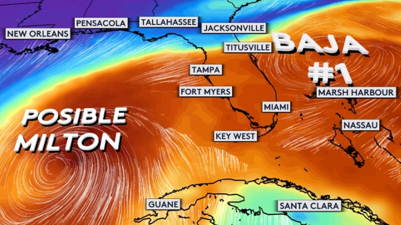 Clima severo y el posible huracán Milton amenazan a la costa de Florida