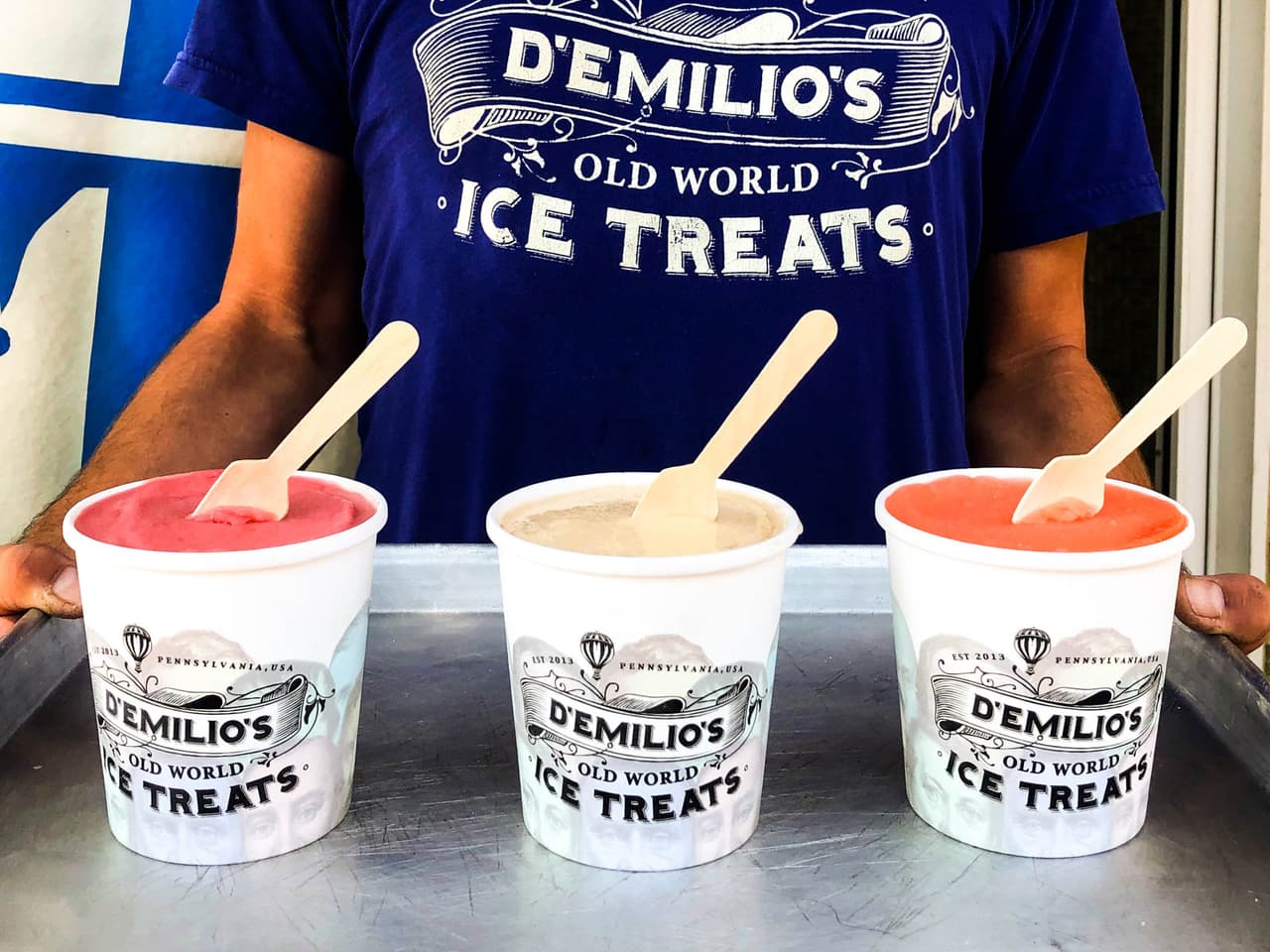<b><a href="https://www.instagram.com/oldworldicetreats/?hl=en">D’Emilio’s: </a></b>Chris D’Emilio se basa en la receta de su abuela, además de muchos ingredientes locales y de temporada, para hacer sus populares delicias heladas. Pero su servicio suave también es imprescindible. Hecho con una mezcla de una lechería local, los remolinos densos son perfectos ya sea que se guarden en un bolsillo de pretzel suave para su versión de brioche con gelato. 📍
<a href="https://goo.gl/maps/nuTUYfmAz5w4mQkY6" target="_blank">1928 E Passyunk Ave</a>