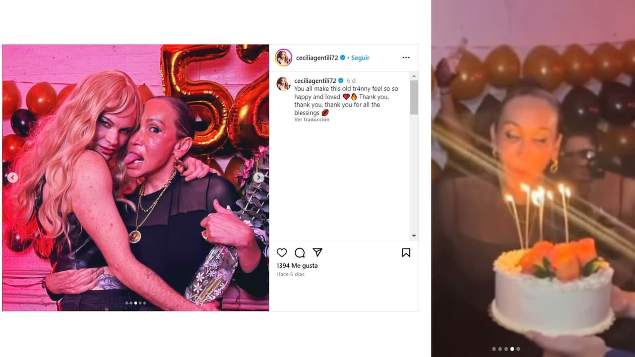 Cecilia Gentili celebró con una fiesta su cumpleaños.