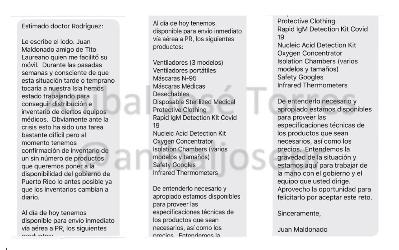 Presidente del PPD revela mensajes telefónicos sobre la compra de equipos médicos a compañía de construcción
