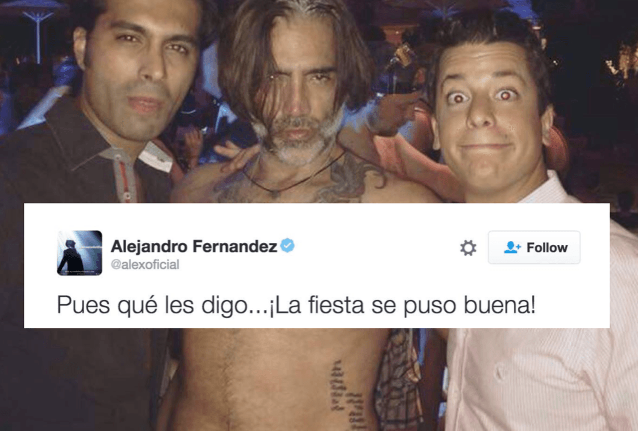 Alejandro Fernández dio la mejor respuesta a las críticas por la foto que le tomaron en la fiesta