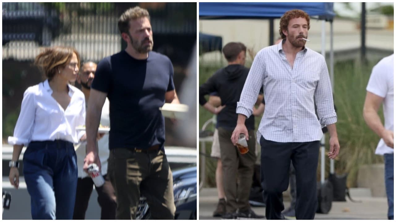 ¿Pelirrojo? Ben Affleck 'estrena' look ante JLo en el primer día de rodaje de su nueva película
