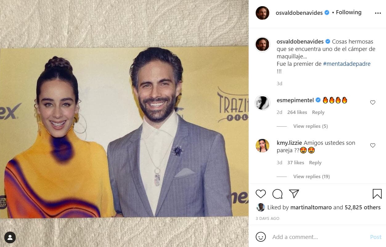 El 24 de abril, Benavides compartió esta imagen del recuerdo: "Cosas hermosas que se encuentra uno de el cámper de maquillaje...", escribió.