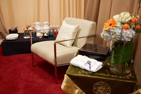 En esos sillones se concentró para dar el mejor espectáculo.