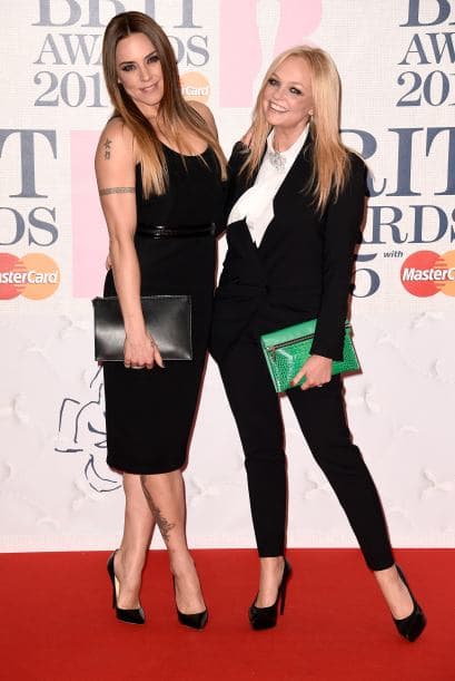 Melanie C y Emma Bunton le apostaron al clásico chic para no errar durante la alfombra.