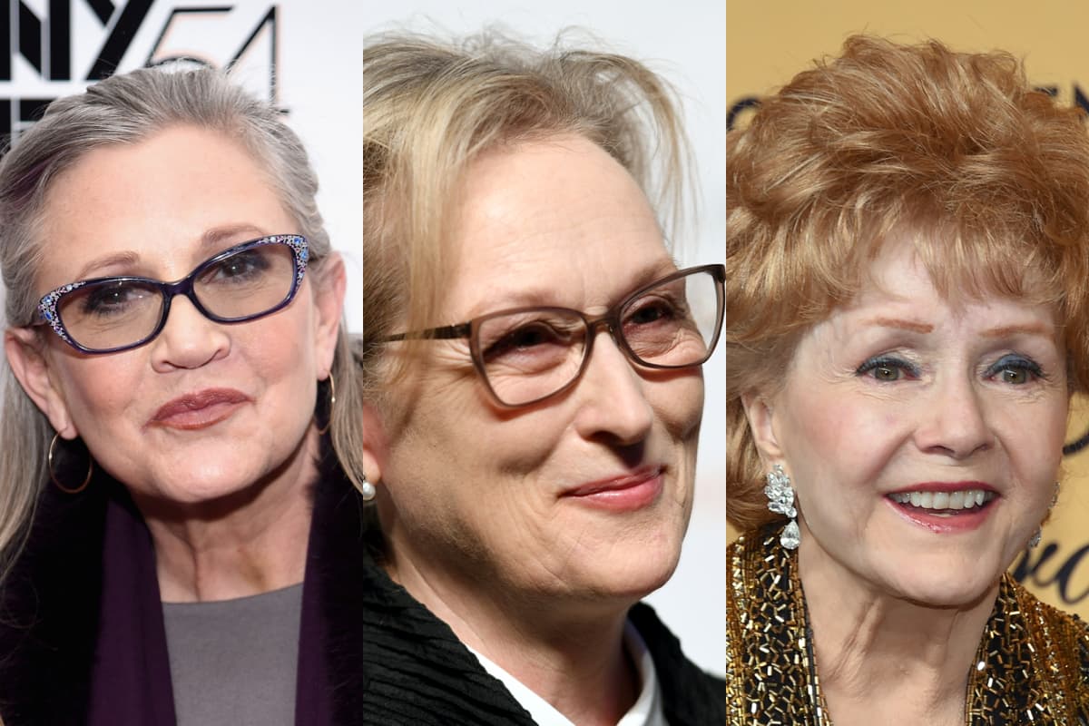 Carrie Fisher seleccionó a Meryl Streep como madrina de su hija. Además se asegura que la actriz (al centro) era muy amiga de Debbie Reynolds.