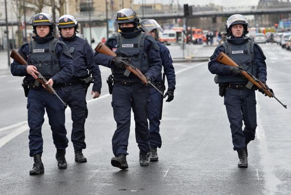 Imágenes de la toma de rehenes en una tienda judía en París.  