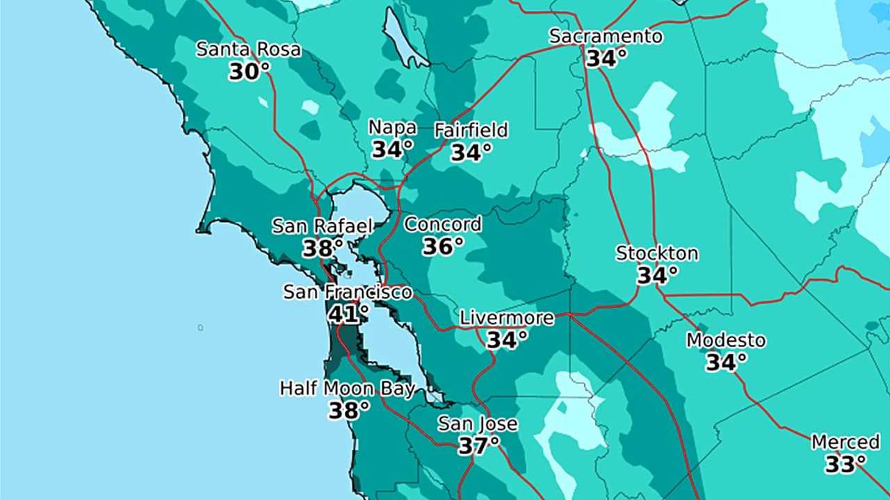 Alerta por temperaturas congelantes debajo de los 30° F para esta noche en el Área de la Bahía