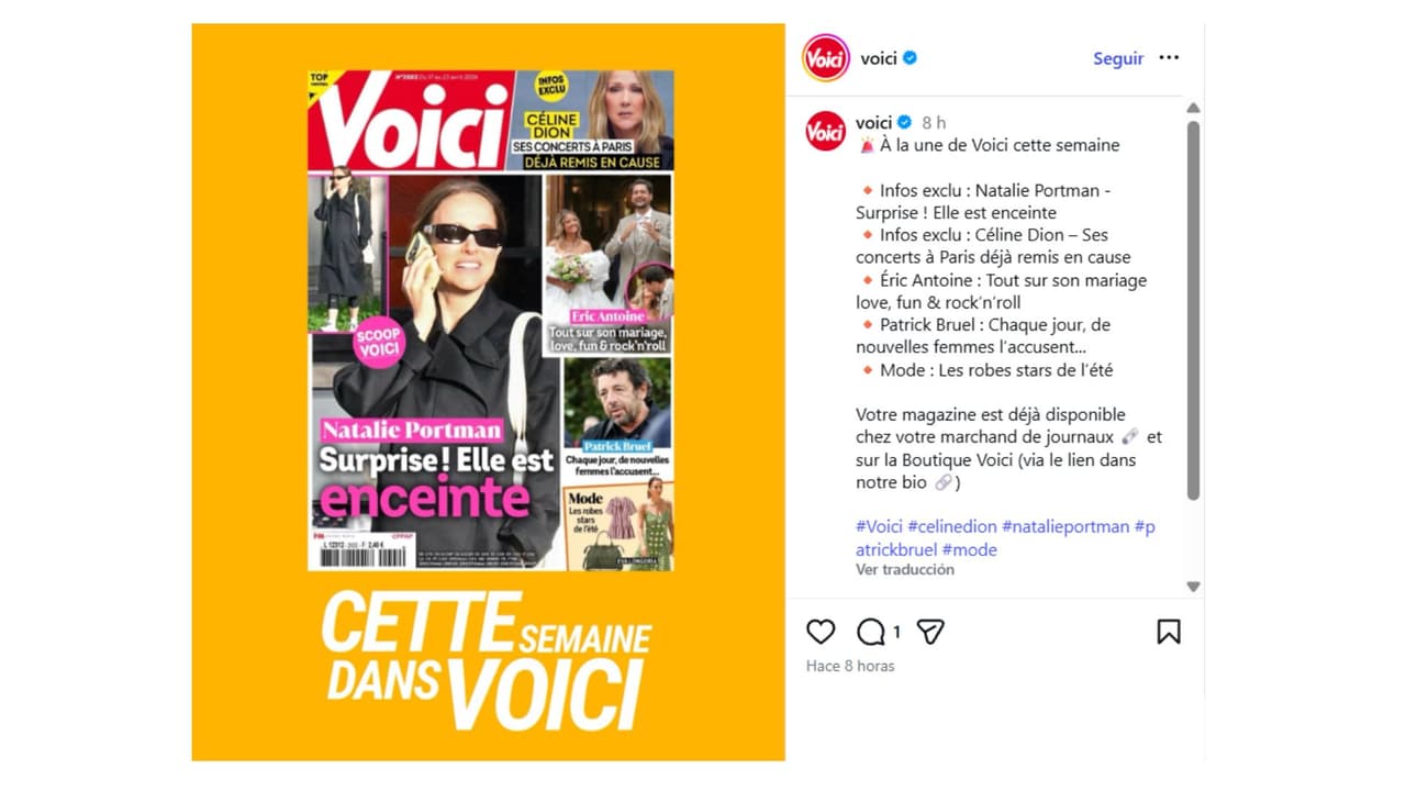 Así fue captada Natalie Portman en Francia.