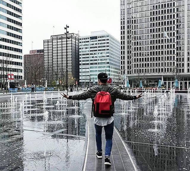 William disfrutando de una maravillosa vista desde Pensilvania. (Abril 2, 2016)