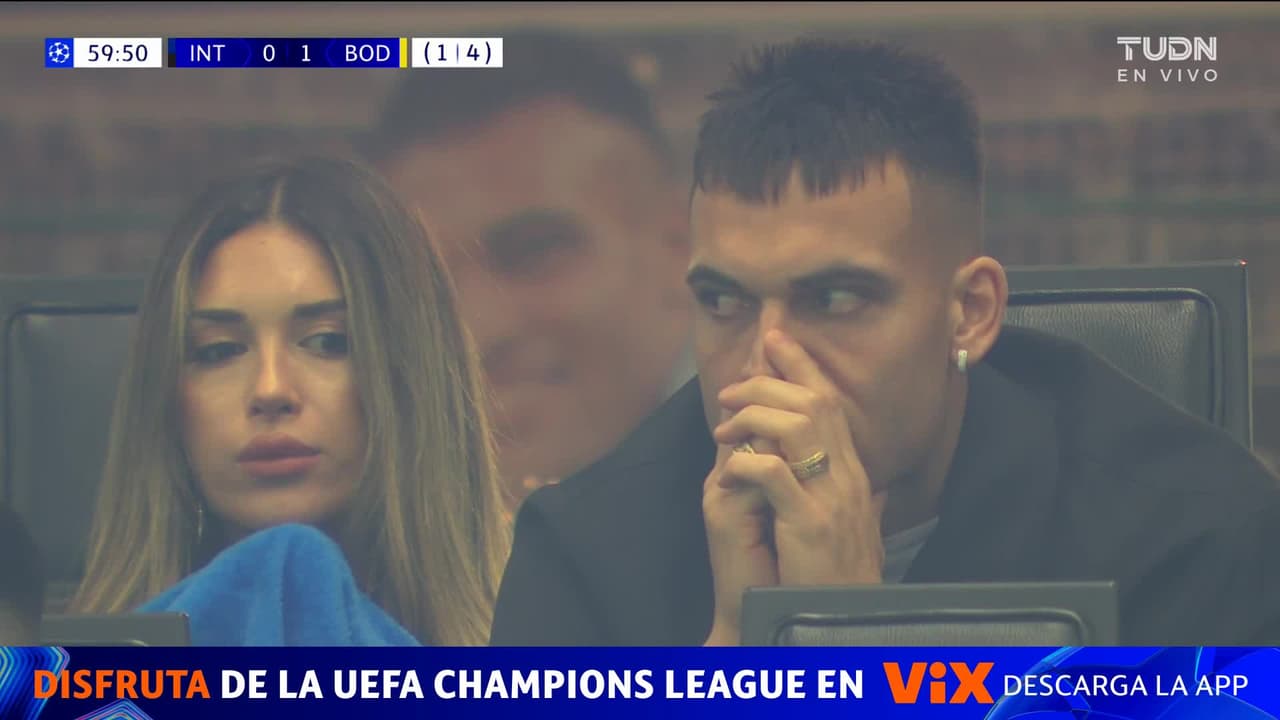 ¡La reacción de Lautaro al gol del Bodo ya es viral!