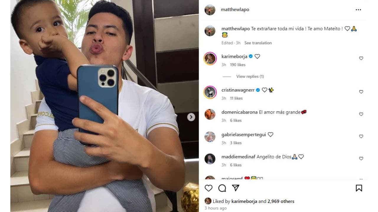 Matthew Lapo y su hijo Mateo.