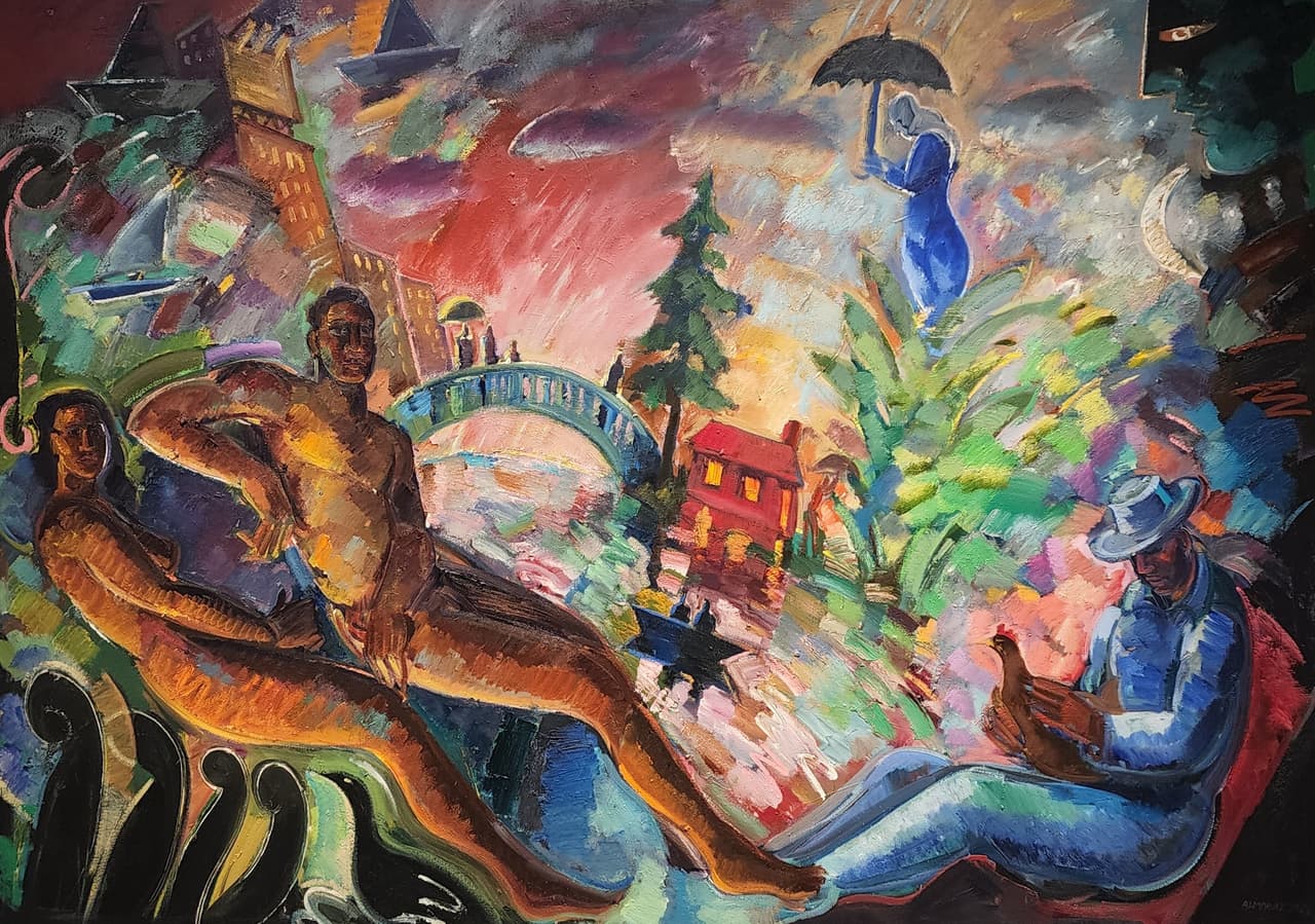 Si hay algo en particular que ha caracterizado a los chicanos ha sido su lucha por la igualdad y por hacer valer los mismos derechos que tenían otros ciudadanos estadounidenses. 
<br>
<br>Obra por Carlos Almaraz. 
<i>California Natives, 1998. </i>Óleo sobre lienzo. Obsequio de Cheech Marín.