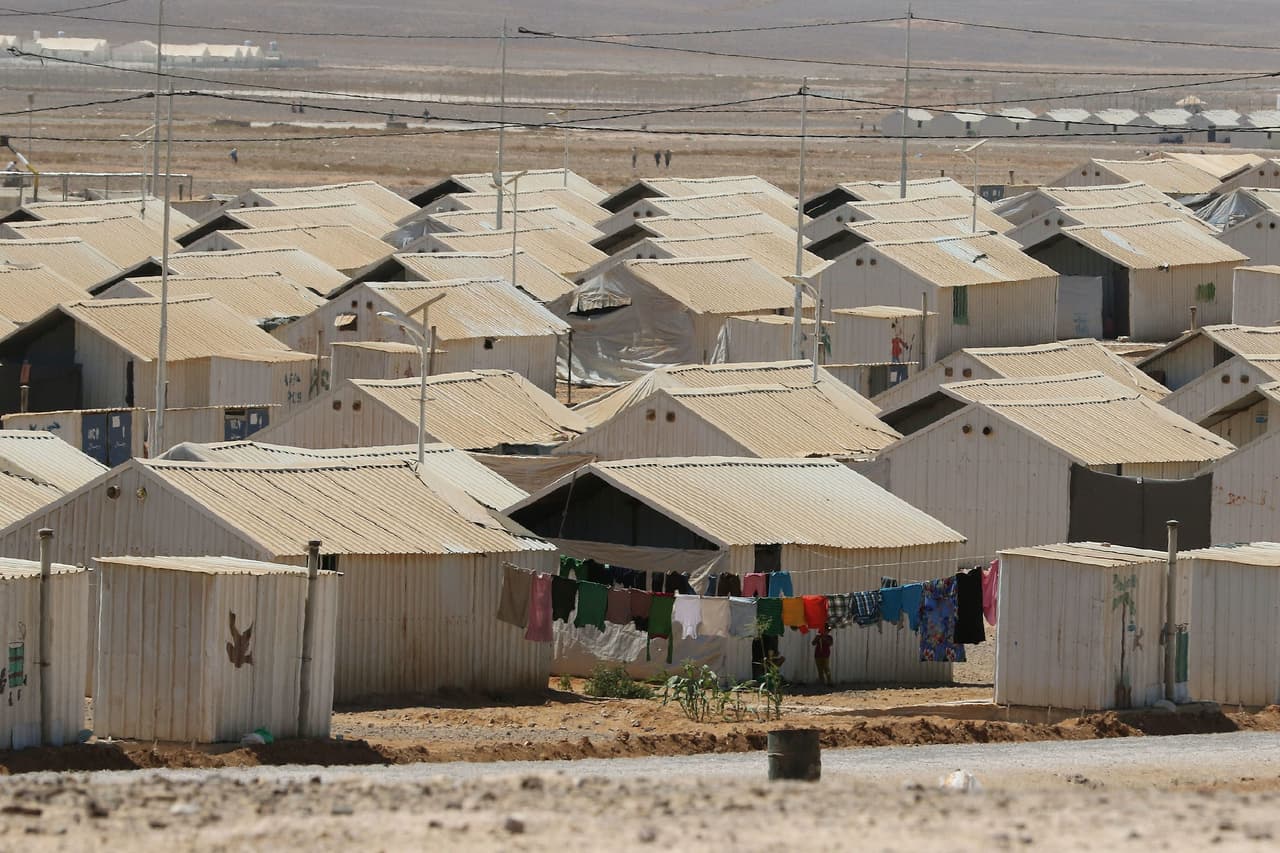 Así luce el campamento sirio ubicado en Azraq.
