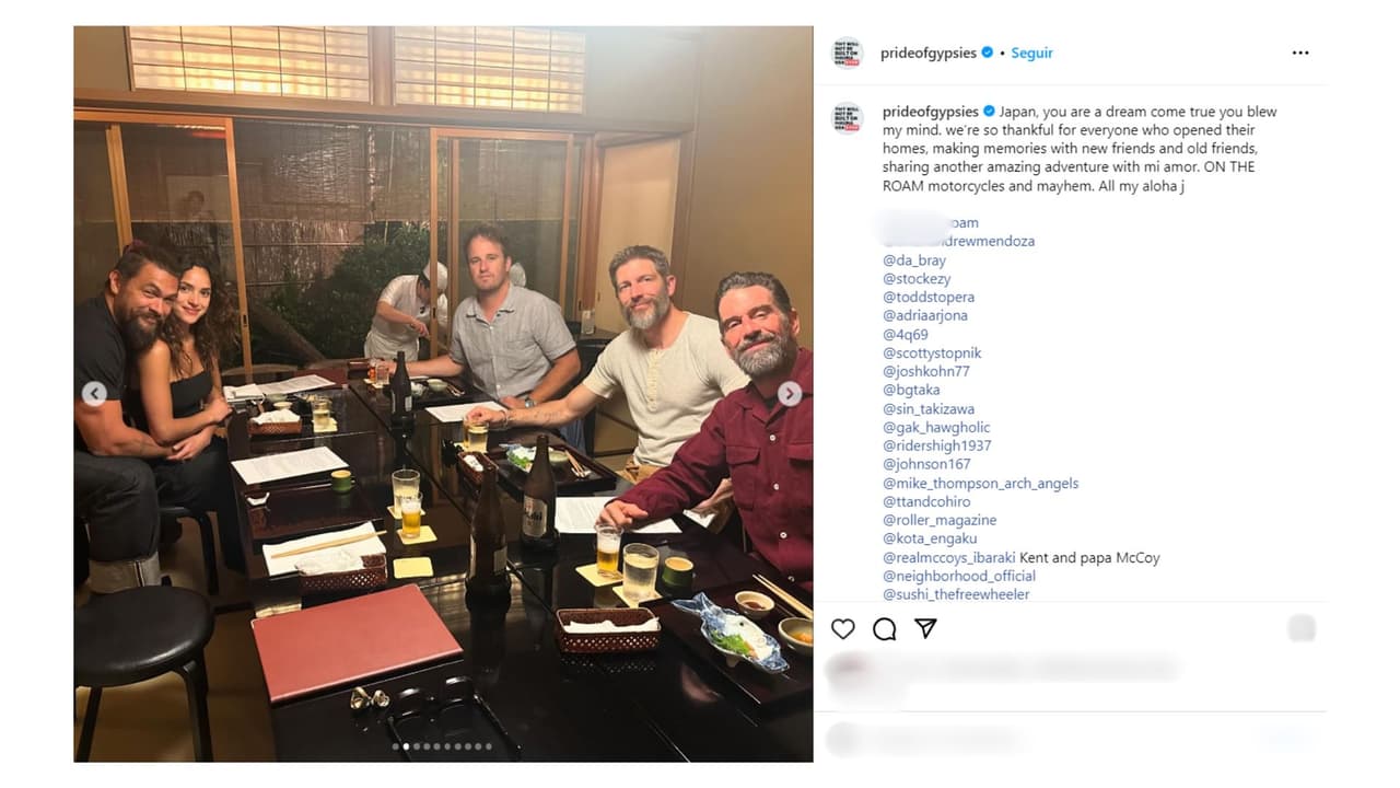 Jason Momoa aparece abrazando por la espalda a hija de Ricardo Arjona.