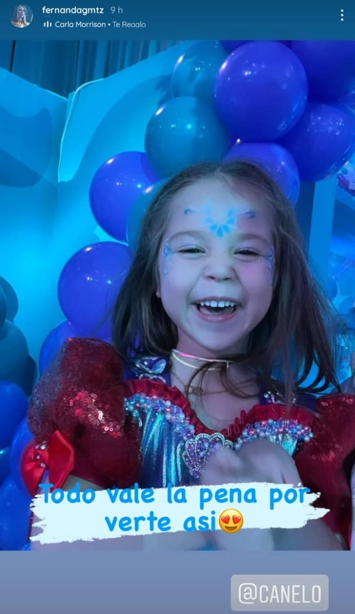 A través de sus historias de Instagram, Fernanda Gómez compartió algunos momentos del evento y en ellas se puede observar que Tatiana, la cantante de música infantil, interpretó populares temas como ‘No me quiero bañar’, ‘Chango marango’ y ‘La patita Lulú’.