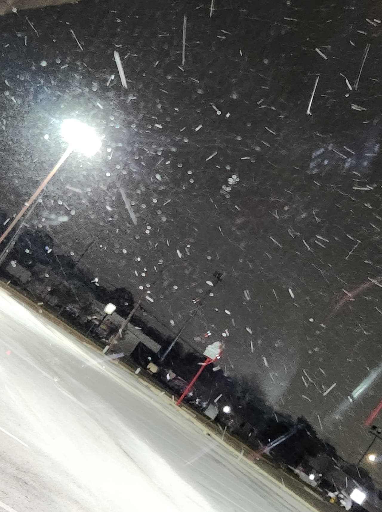 Arlington fue una las ciudades que registró los primeros copos de nieve en el Metroplex de DFW. Esta fotografía nos lo mandó Jolie James.
