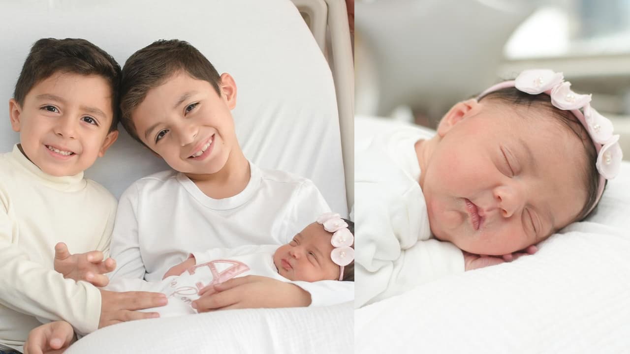 Andrea Romina tuvo su primera sesión de fotografías.