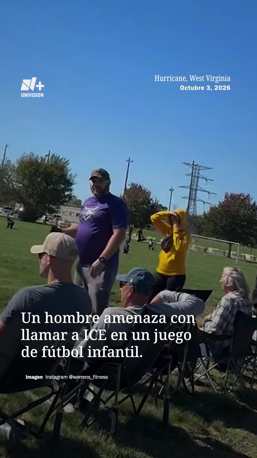 Un hombre amenaza con llamar a ICE en un juego de fútbol infantil