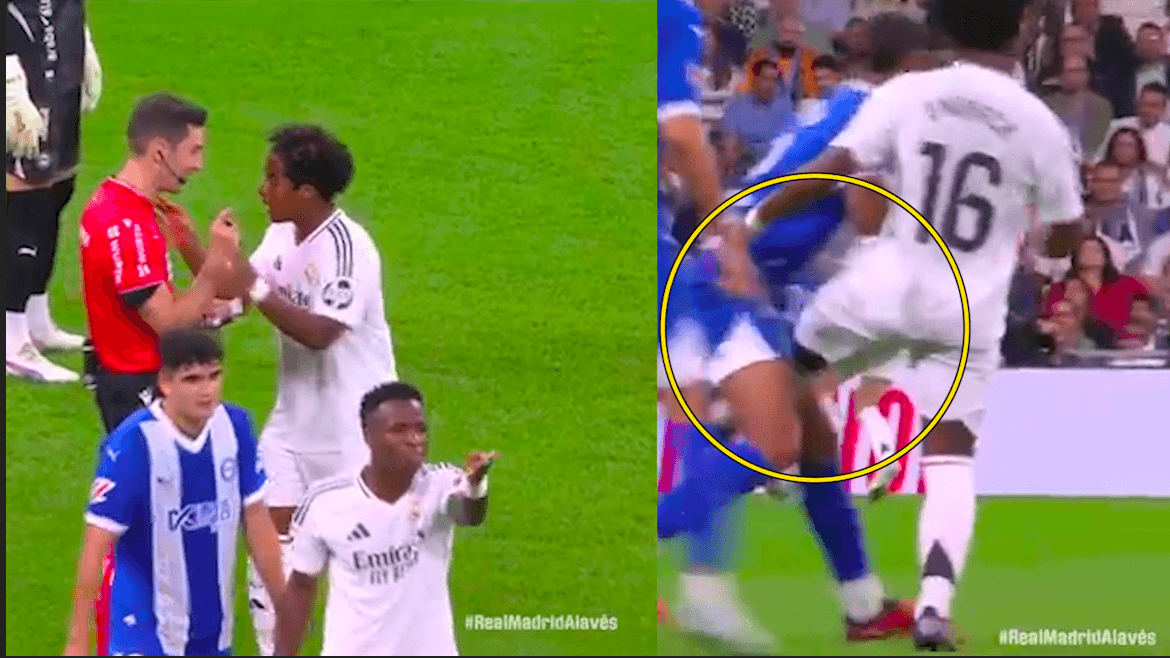 ¡Llevadito! Endrick patea en la entrepierna a rival y no es castigado 