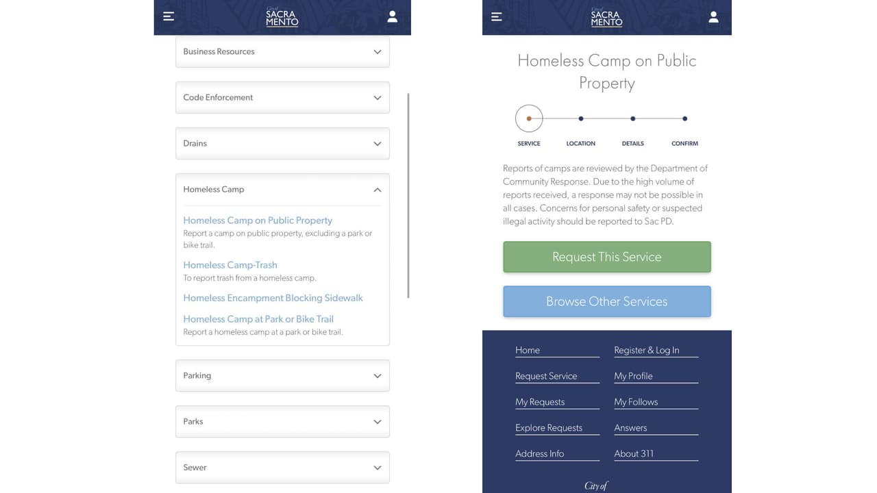 Selecciona alguna de las cuatro opciones y después haz clic en "Request This Service". Si te equivocaste o deseas elegir otra opción, haz clic en "Browse Other Services".
