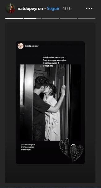 En entrevista para Tiffany & Co., Dupeyrón habló de la relación que ha mantenido con Yago, misma que inició como una amistad. 
<br>
<br>