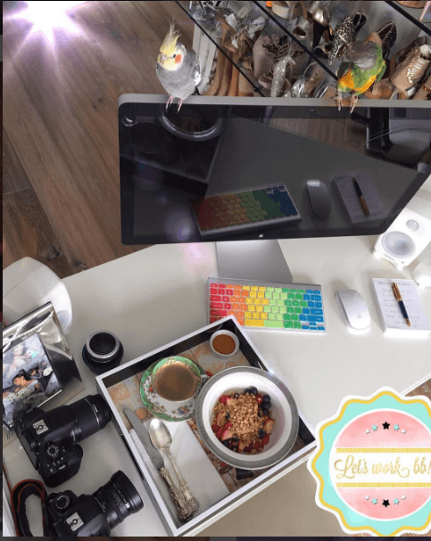 Qué mejor forma de iniciar la jornada de trabajo que con este desayunito súper energético, en el que no falta el cafecito.