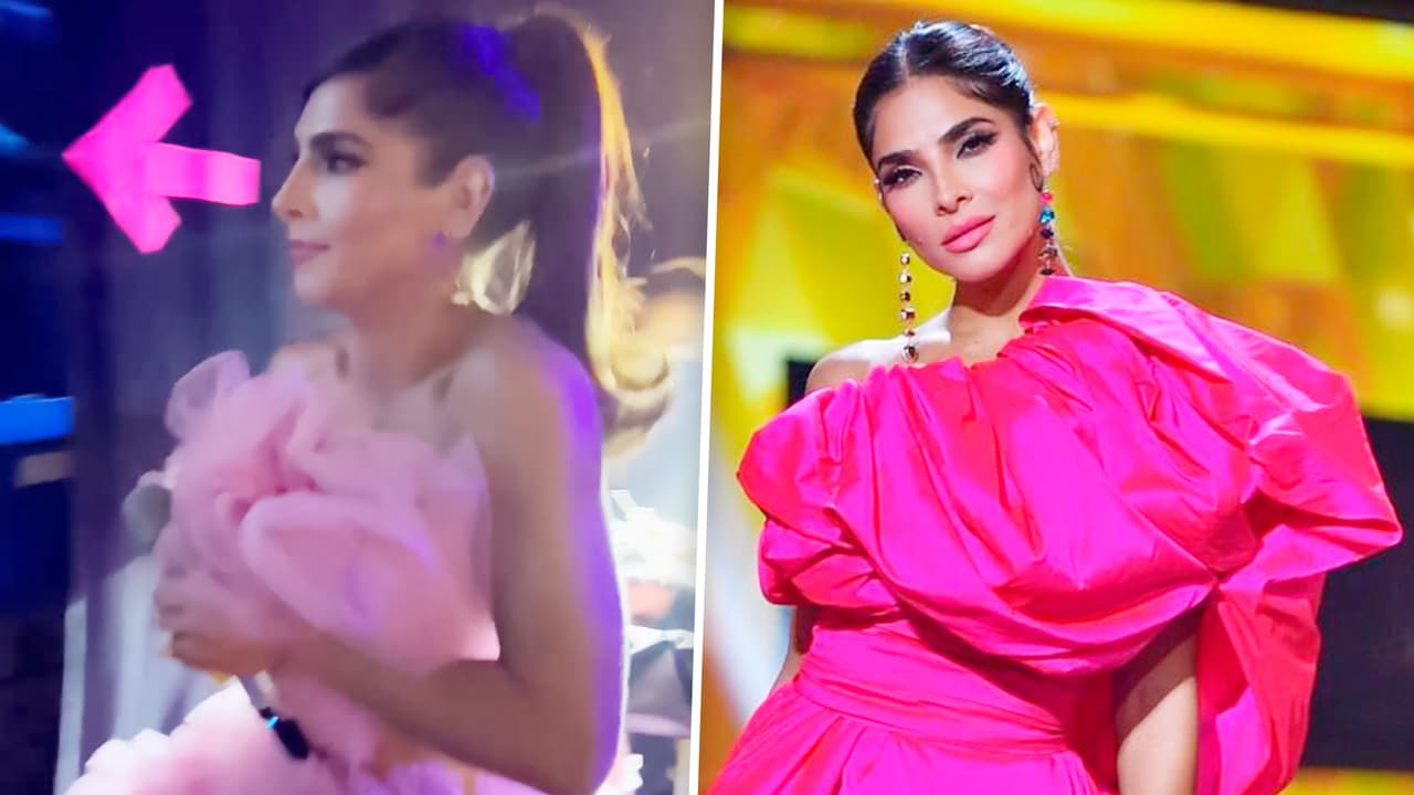 Alejandra Espinoza tuvo un accidente con su vestido para la final de NBL y lo resolvió como toda una profesional