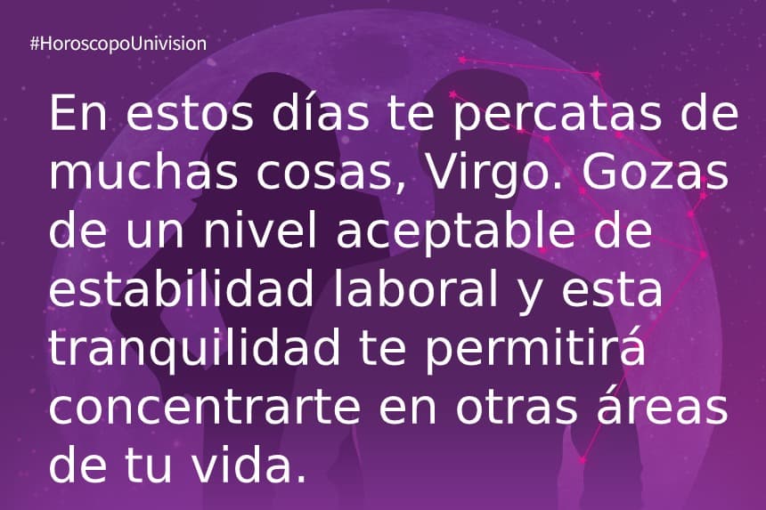 Virgo 25 de diciembre de 2019