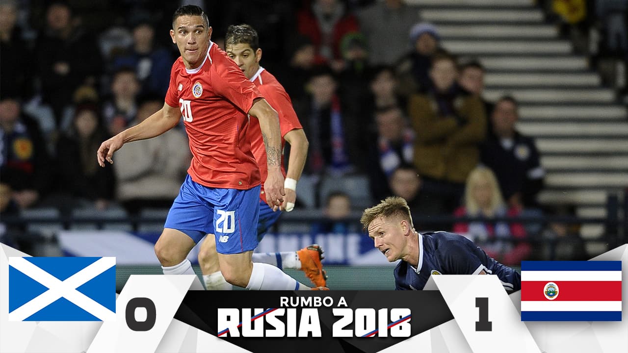 Costa Rica venció a Escocia en amistoso rumbo a Rusia 2018