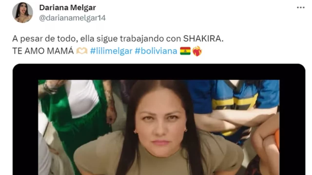 Este es el mensaje que apareció en redes sociales en el que la supuesta hija de Lili Melgar afirma que la exniñera presuntamente sigue trabajado con Shakira.