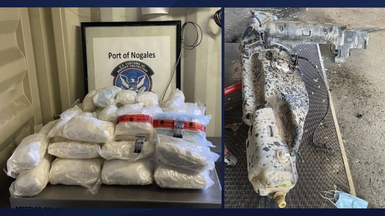 <b>Dentro del tanque de gasolina</b>: En el Puerto Fronterizo de Nogales, un auto que iba a cruzar la frontera fue descubierto con aproximadamente 87 libras de metanfetamina en el tanque de gasolina.