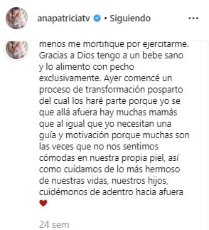 La conductora comparte sus experiencias en las redes, esperando puedan servile a las mamás.
<br>