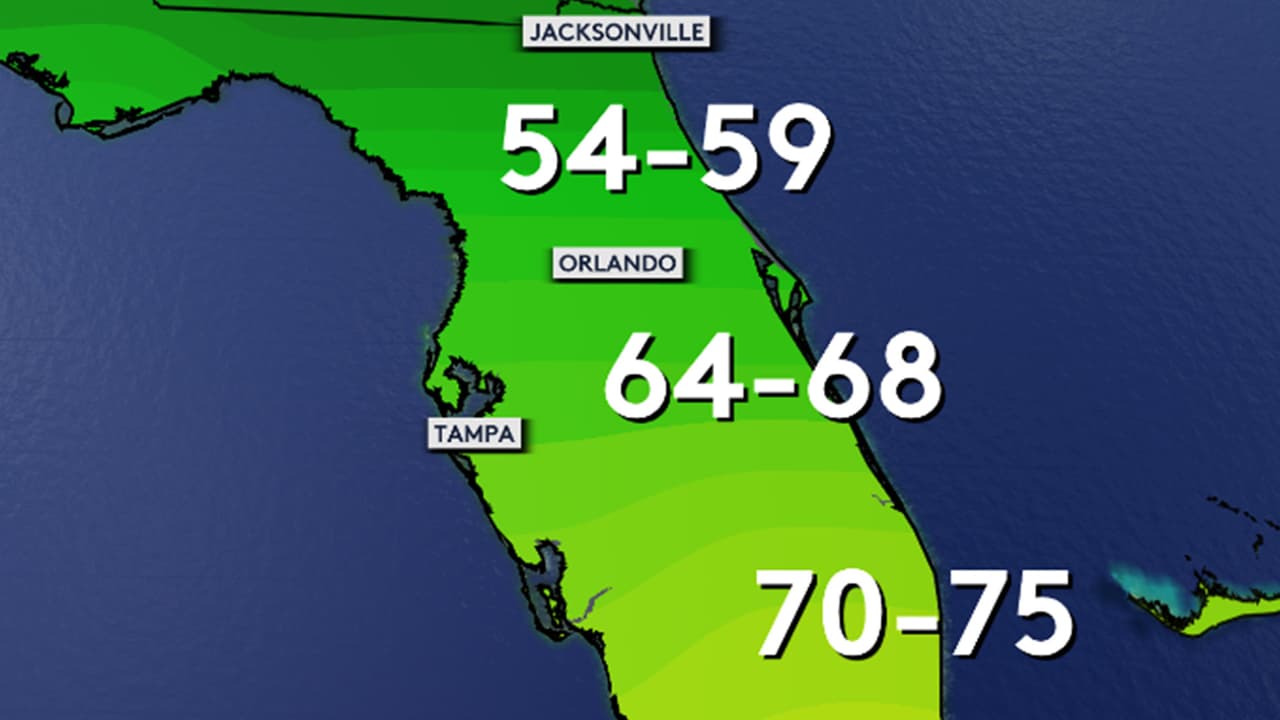 Primer frente frío de otoño dejará un descenso en las temperaturas en la Bahía de Tampa