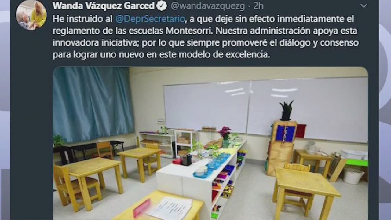 Gobernadora ordena al secretario de Educación que deje sin efecto reglamento Montessori