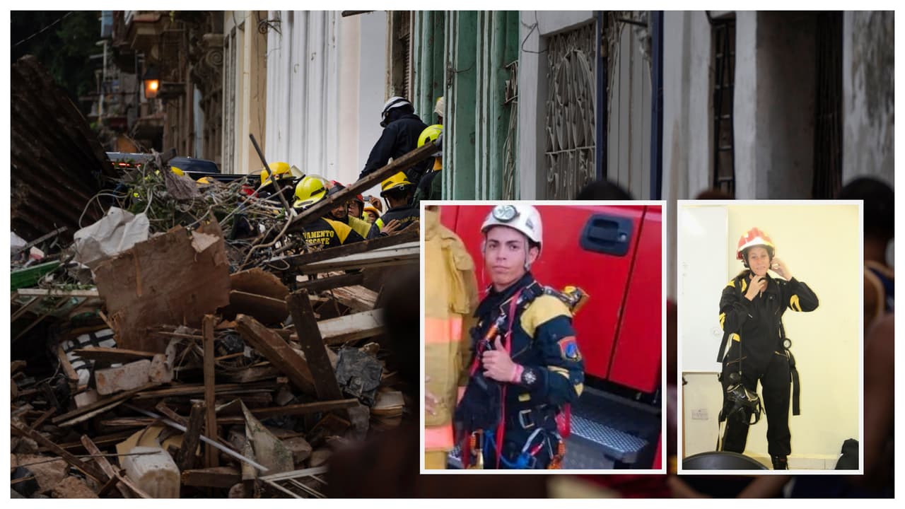 Mueren dos rescatistas en derrumbe de edificio multifamiliar en La Habana Vieja