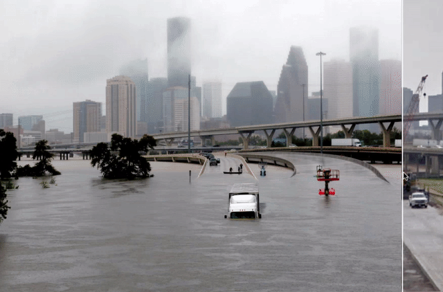 Fotografías interactivas: Houston antes y después de la inundación