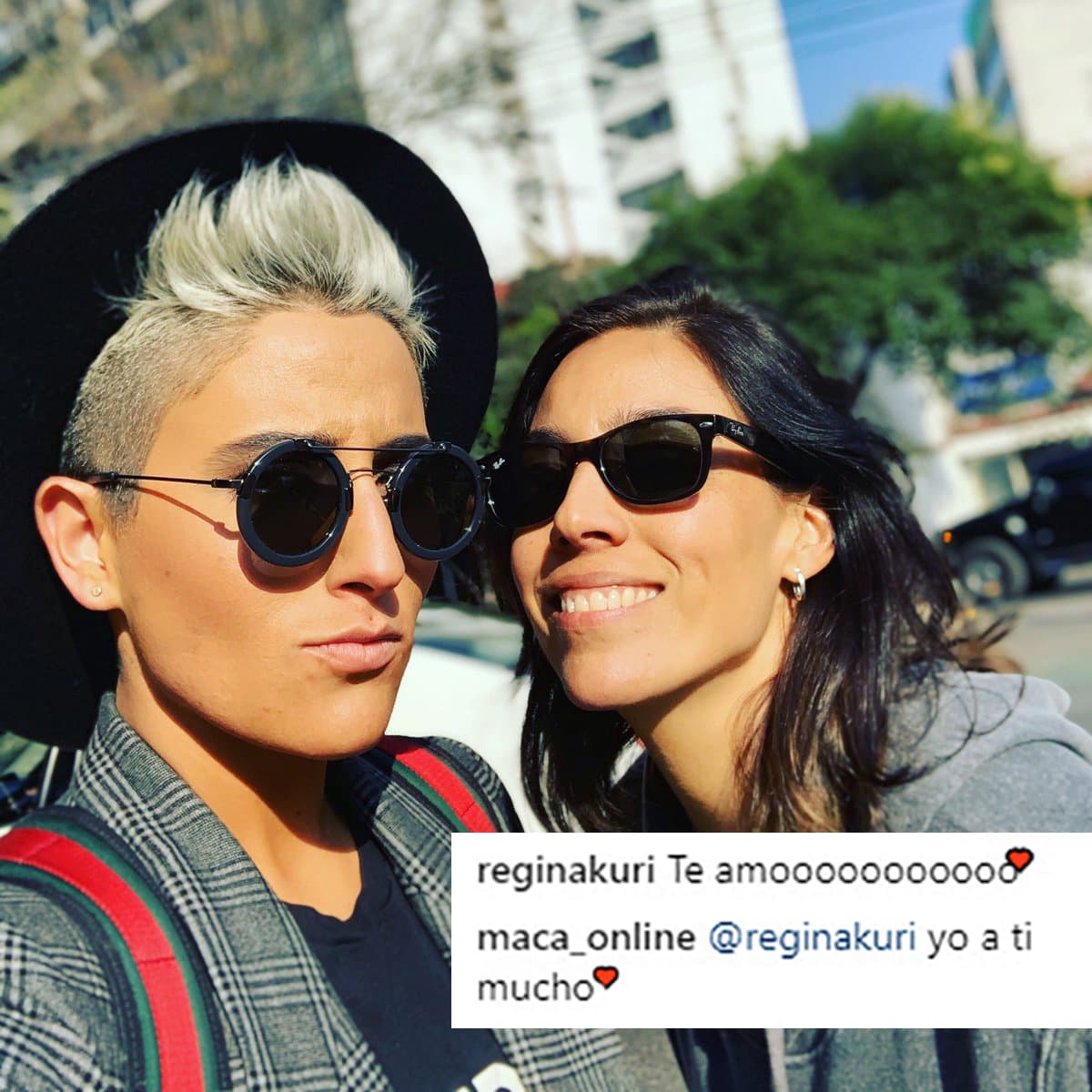 Sin embargo, los mensajes que intercambian en las redes podrían crear confusión: "Todo mundo debería de tener una @reginakuri en su vida", mensaje que Regina contestó: "Te amo".