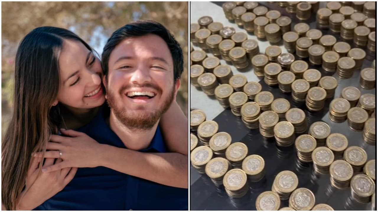 Mujer regala monedas a su hijo "para que pague su boda": internautas no pueden creer cuánto era