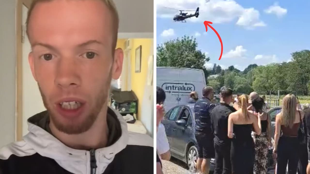 TikToker finge su muerte y llega a funeral en helicóptero: Así reaccionó su familia al verlo