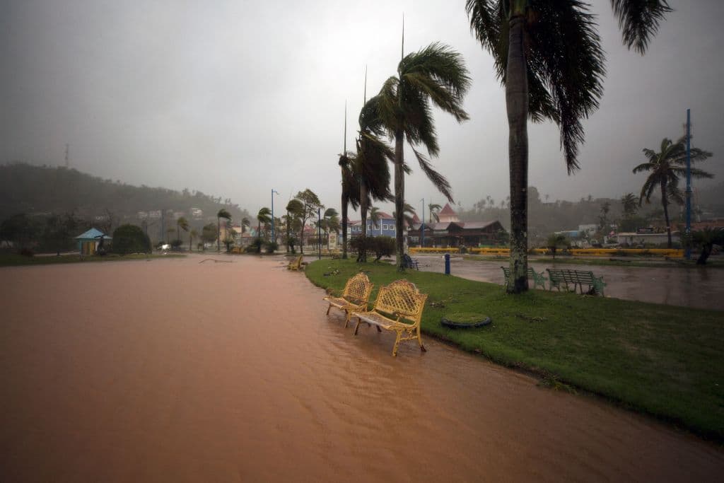 Un parque en Samana, República Dominicana, tras el paso del huracán Fiona.