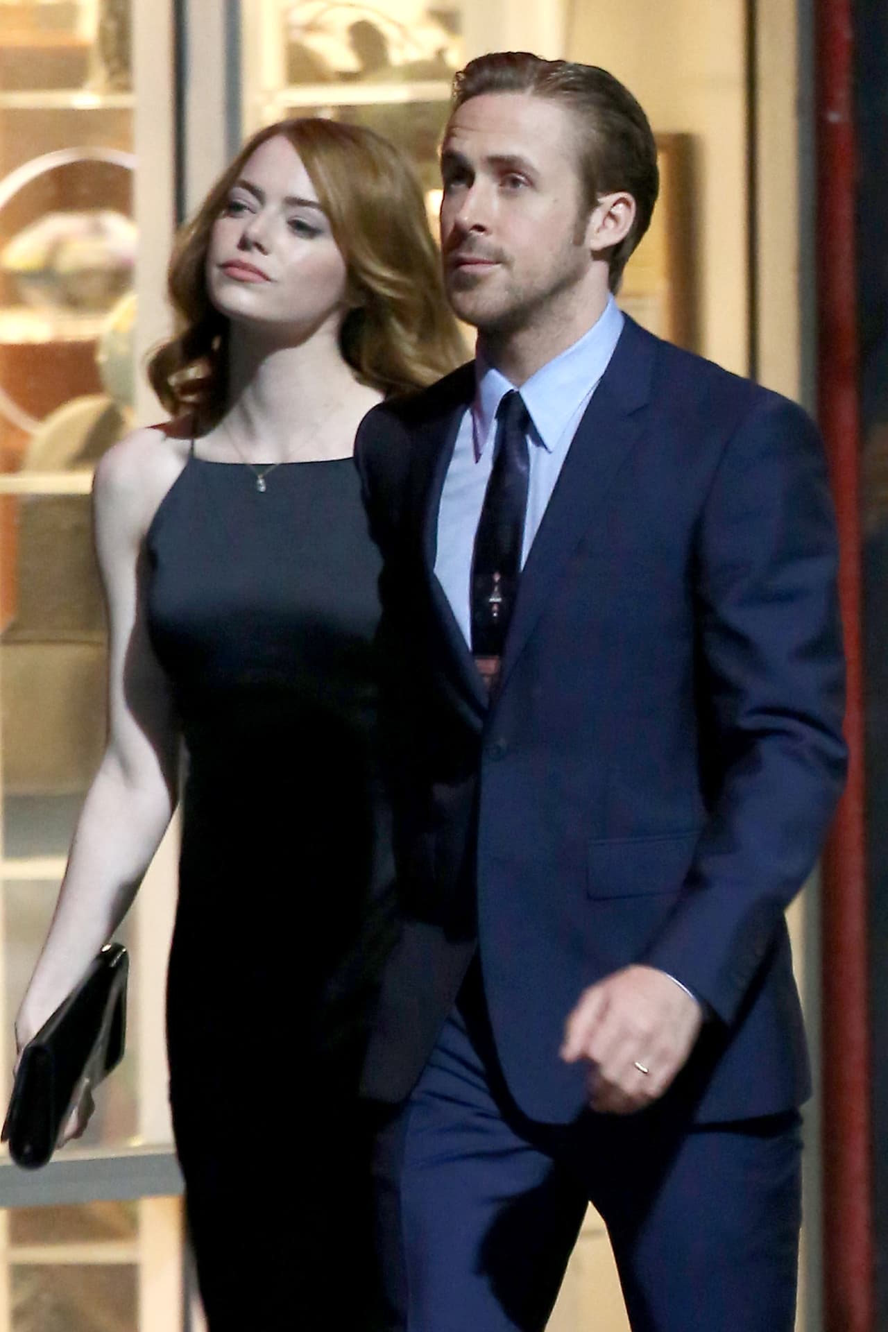 Emma Stone y Ryan Gosling son un par de bellos en el set.