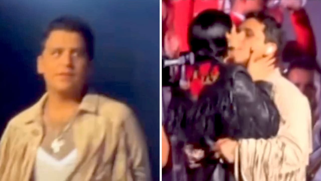 ¿Nodal fastidiado de los besos de Ángela Aguilar en sus conciertos? Video causa polémica