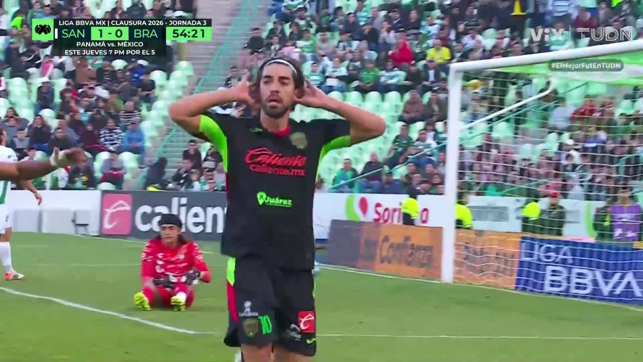 ¡Golazo de Pizarro! Bravos lo empata con un fierrazo